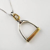 English Stirrup Necklace Sterling Silver - Jamies Horse Jewelry