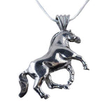 Fjord Horse Pendant Necklace Sterling Silver