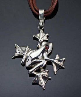 Flying Frog Pendant Necklace
