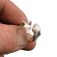 Fox and Bunny Ring in Sterling Silver - Jamies Horse Jewelry