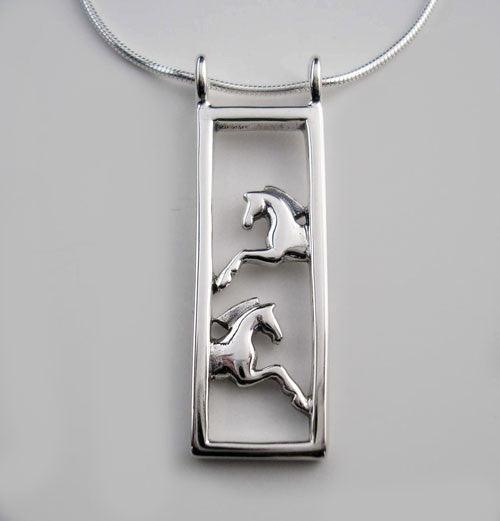 Framed Horse necklace Sterling Silver - 2