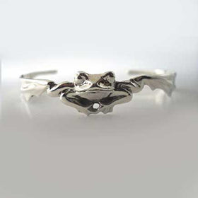 Frog Cuff Bracelet Sterling Silver