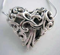 Entwinned Horses in Heart Necklace - Jamies Horse Jewelry