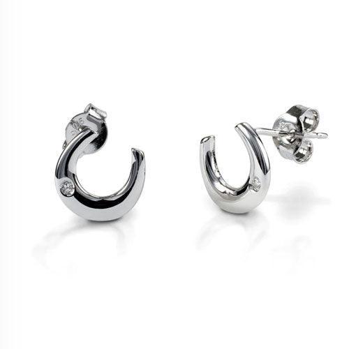 Horseshoe Post Earrings with Touch of Class - Jamies Horse Jewelry