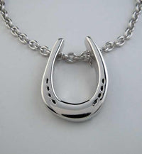 Charles Horseshoe Necklace Sterling Silver - Jamies Horse Jewelry