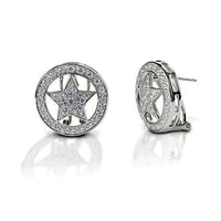 Lone Star Post Earrings Sterling Silver and CZs - Jamies Horse Jewelry