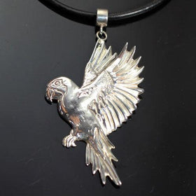 Parrot Pendant Necklace Sterling Silver