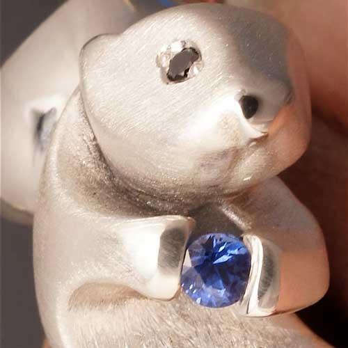 Otter Ring in Sterling Silver - Jamies Horse Jewelry