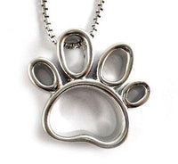 Paw Print Outline Pendant Necklace - Jamies Horse Jewelry