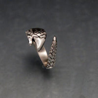 Pangolin Scaly Anteater Ring Sterling Silver - Jamies Horse Jewelry