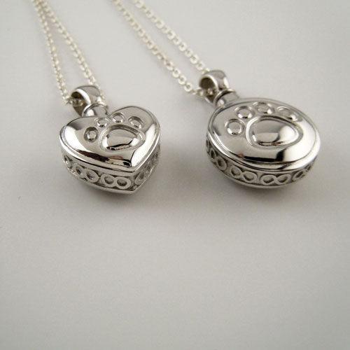 Paw Print Eternity Keepsake Pendant Necklace - Jamies Horse Jewelry