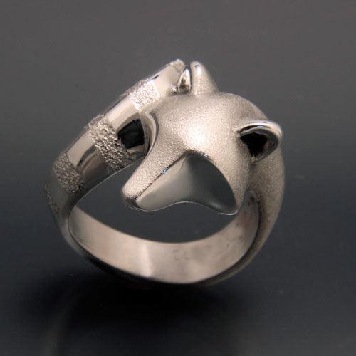 Raccoon Ring in Sterling Silver - Jamies Horse Jewelry