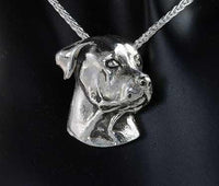 Rottweiler Pendant Necklace In Sterling Silver - Jamies Horse Jewelry
