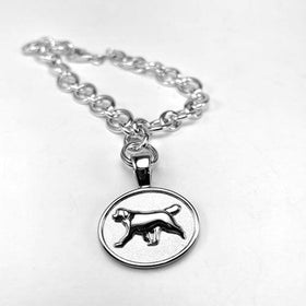 Newfoundland Dog Sterling Silver Charm Bracelet