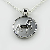 Saddlebred Pendant Necklace Sterling Silver - Jamies Horse Jewelry