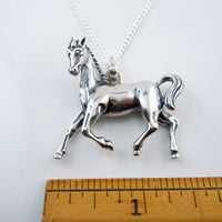 Serfina Horse Pendant Necklace Sterling Silver - Jamies Horse Jewelry
