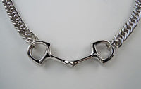 Snaffle Horse Bit and Curb Chain Necklace - Jamies Horse Jewelry