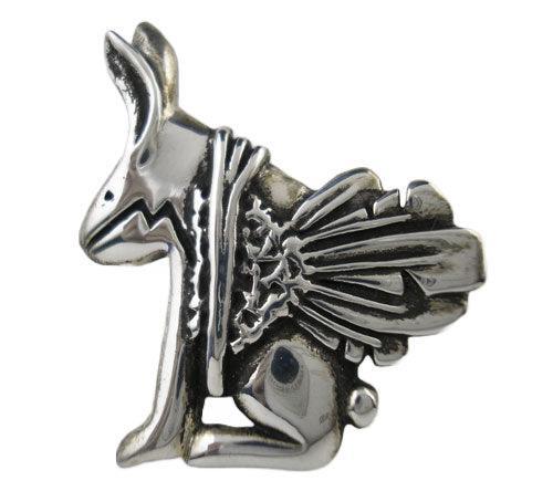Rabbit Pendant Necklace/Pin Sterling Silver - Jamies Horse Jewelry