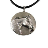 Arabian Horse Head Pendant Necklace Sterling Silver or Bronze