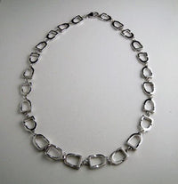 Sterling Silver Stirrup Choker Necklace - Jamies Horse Jewelry