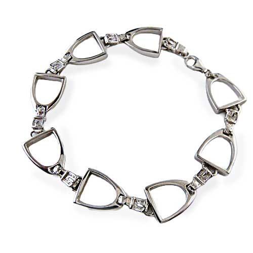 English Stirrup Bracelet in Sterling Silver - Jamies Horse Jewelry