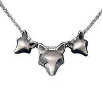 Fox Mother and Kits Necklace - Jamies Horse Jewelry