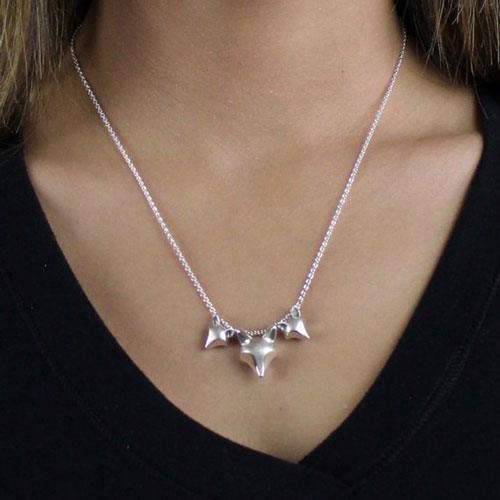 Fox Mother and Kits Necklace - Jamies Horse Jewelry