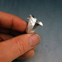 Timber Wolf Ring in Sterling Silver - Jamies Horse Jewelry