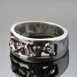 Warmblood Horse Head Ring Sterling Silver