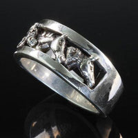 Warmblood Horse Head Ring Sterling Silver - Jamies Horse Jewelry