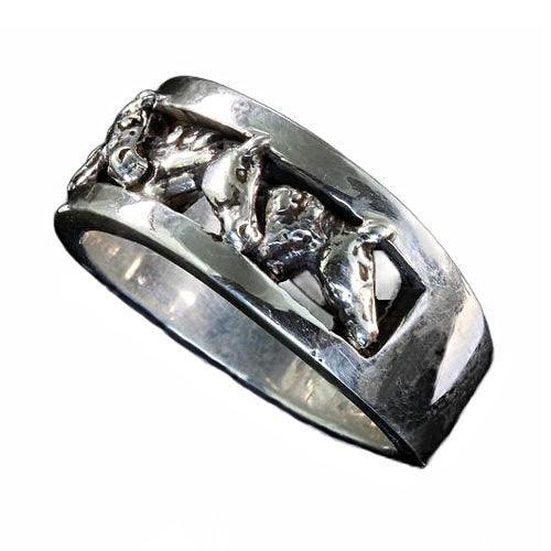 Warmblood Horse Head Ring Sterling Silver - Jamies Horse Jewelry