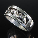 Warmblood Horse Head Ring Sterling Silver