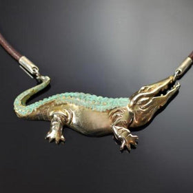 Alligator Necklace in Sterling Silver
