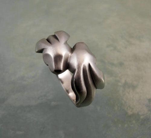 Lopp Eared Bunny Rabbits Ring - Jamies Horse Jewelry
