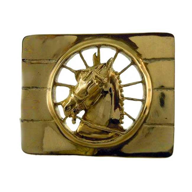 Carriage Driving Horse Belt Buckle in Bronze - Jamies Horse Jewelry