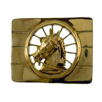 Carriage Driving Horse Belt Buckle in Bronze - Jamies Horse Jewelry