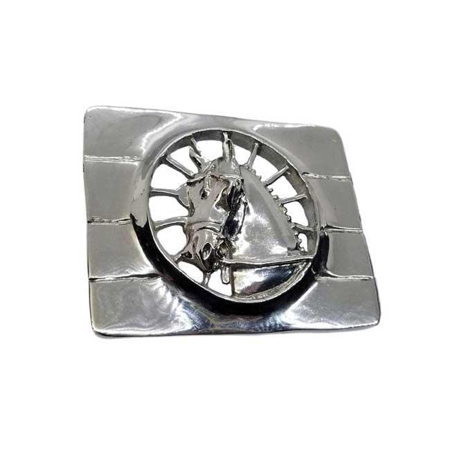 Carriage Driving Horse Belt Buckle in Bronze - Jamies Horse Jewelry
