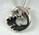 Dolphin and Wave Pendant