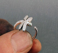 Dragonfly Ring in Sterling Silver - Jamies Horse Jewelry