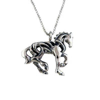 Dressage Piaffe Filigree Horse Necklace - Jamies Horse Jewelry