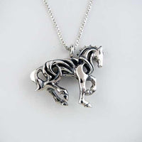 Dressage Piaffe Filigree Horse Necklace - Jamies Horse Jewelry
