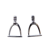 Classic English Stirrup Earrings Sterling Silver - Jamies Horse Jewelry