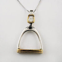 English Stirrup Necklace Sterling Silver - Jamies Horse Jewelry