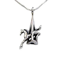 Eventing Jumping Horse Pendant Necklace - Jamies Horse Jewelry