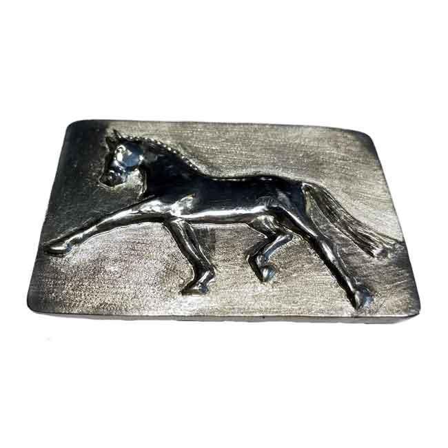 Extended Trot Dressage Belt Buckle Bronze - Jamies Horse Jewelry