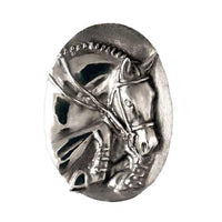 Fancy Hunter Jumper Pendant Necklace Sterling Silver -
