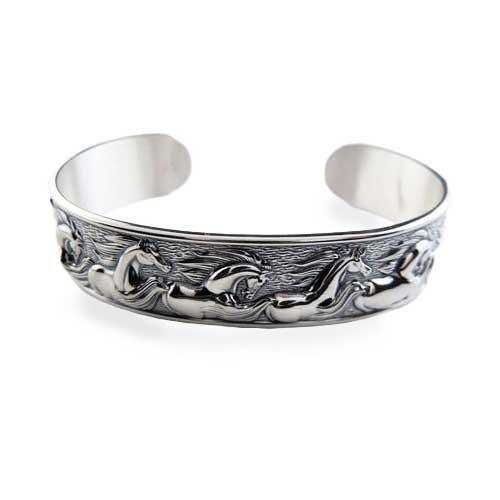 Flowing Horses Cuff Bracelet - Jamies Horse Jewelry