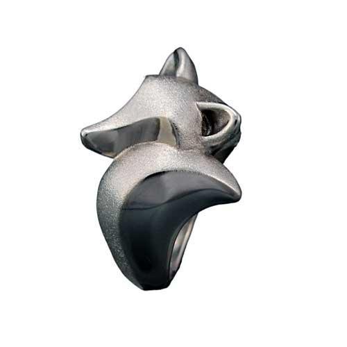 Fox Ring Satin Finish Sterling Silver 5
