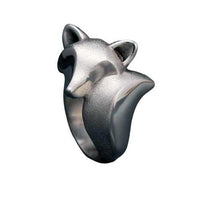 Fox Ring Satin Finish Sterling Silver 6