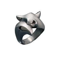 Fox Ring Satin Finish Sterling Silver 8